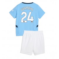 Maglia Calcio Manchester City Josko Gvardiol #24 Prima Divisa Bambino 2024-25 Manica Corta (+ pantaloncini)